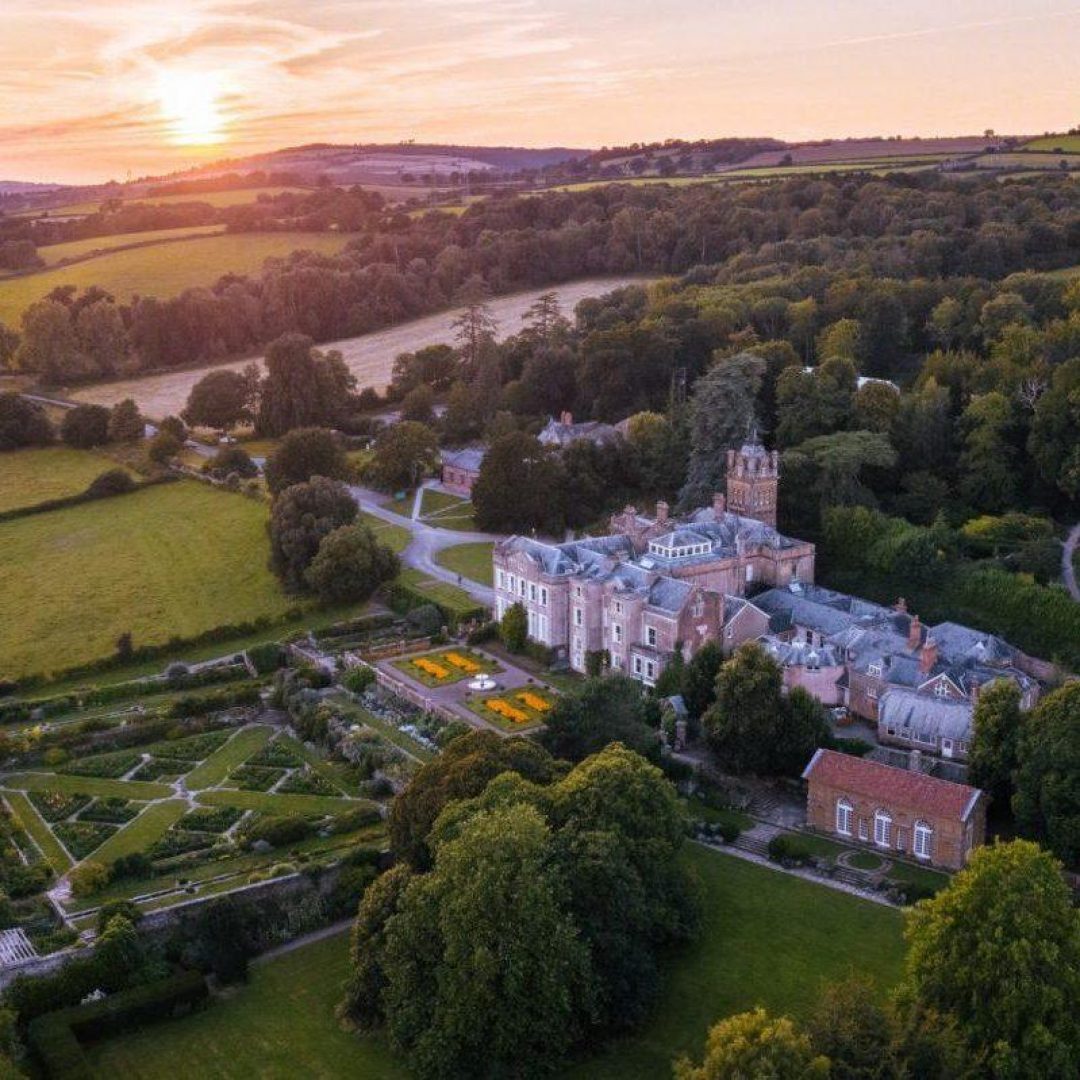 Hestercombe Gardens and House aerial view