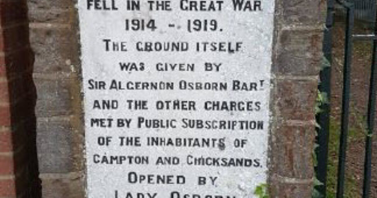 Memorial Recreation Ground, Campton Shefford Parks & Gardens