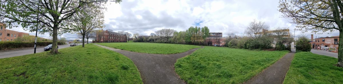 Ballast Hills Burial Ground - panoramic view