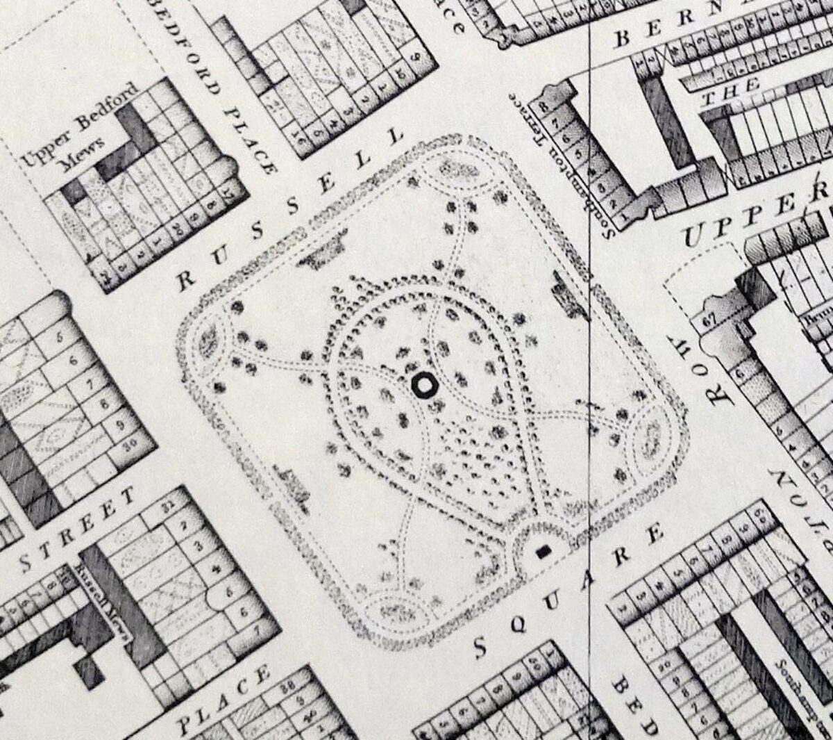 William Fadens 1819 map Russell Square