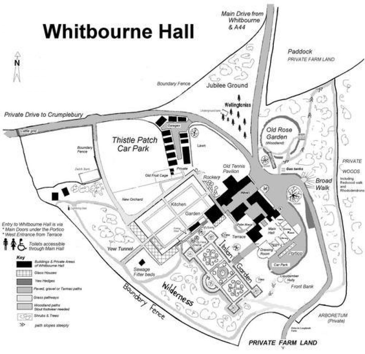 Whitbourne Hall Parks and Gardens (en)