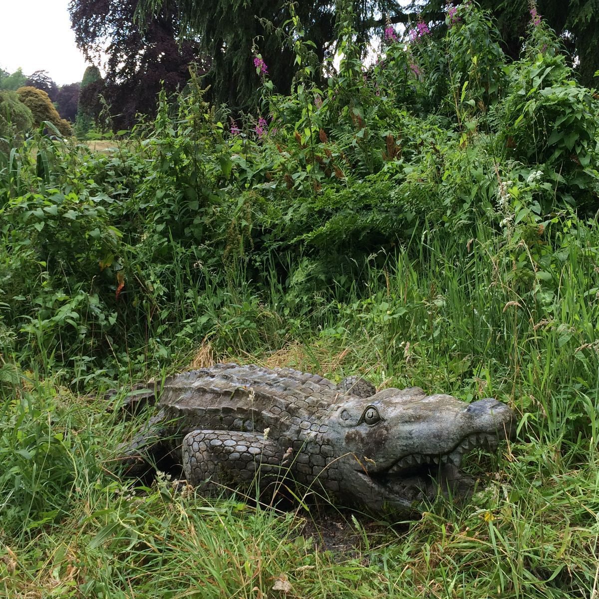 Pgds 20140802 160340 Crocodile Sculpture By Lake